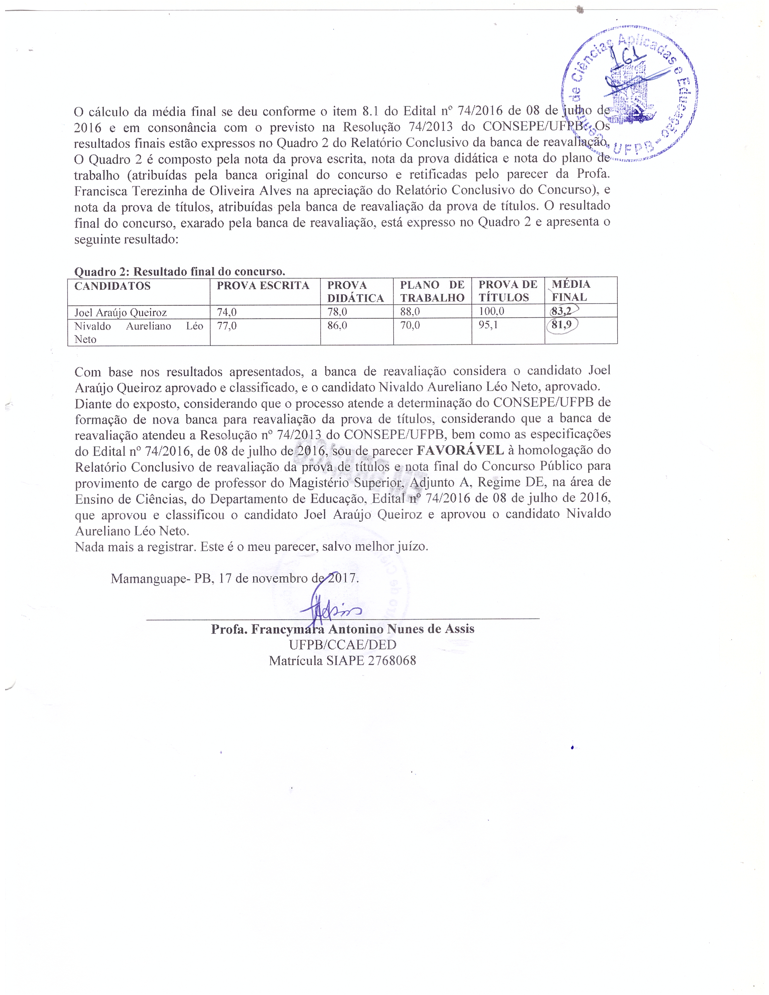 Resultado de Recurso Junto ao CONSEPE