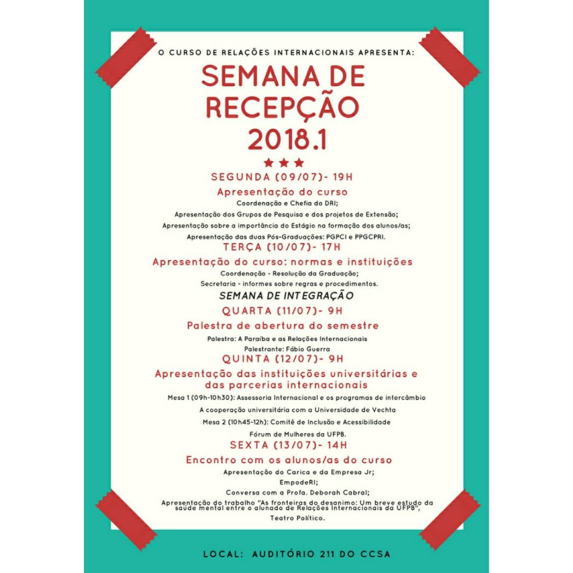 Semana de Recepção 2018