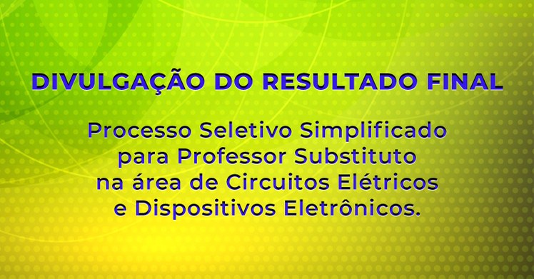 Divulgação do Resultado Final - Processo Seletivo Simplificado para ...