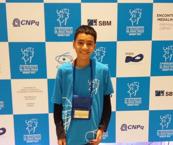 O estudante Gabriel Porfírio