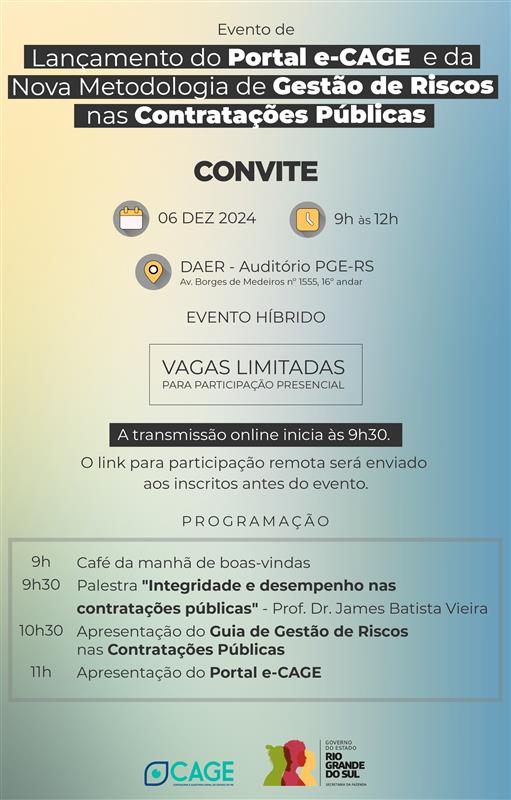 CAGERS - Guia de Gestão de Riscos das Contratações CAGERS - Guia de Gestão de Riscos das Contratações