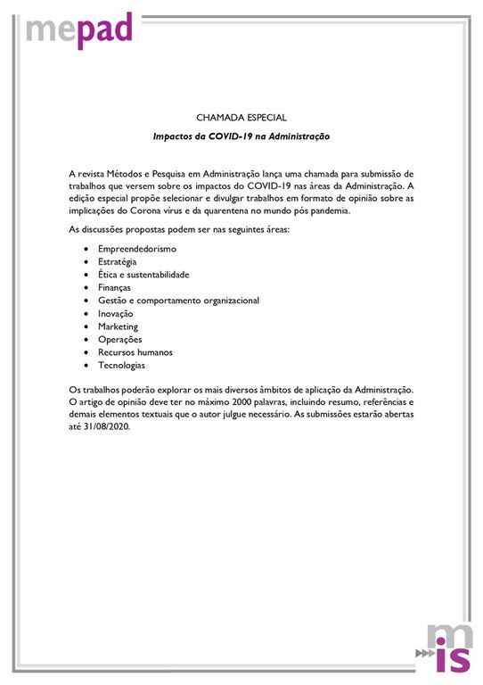 Chamada MEPAD