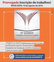 IV SEMIDI - Prorrogada as inscrição de Trabalhos